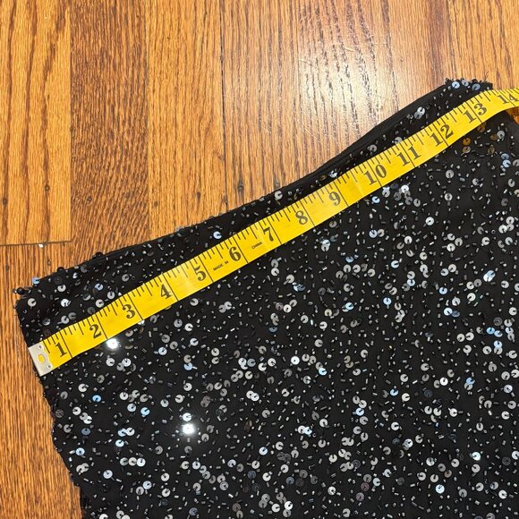 Aidan Mattox Cold Shoulder Sequin Dress - Black - Size 14W - Picture 8 of 10